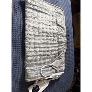 Heating Pad Electric Soft And Plush Gray  19 1/2" X 23 1/2" 4 Timers & 6 Temps